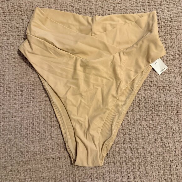 Aerie Nude/Tan High Waisted Swim Bottoms NWT - Picture 2 of 4